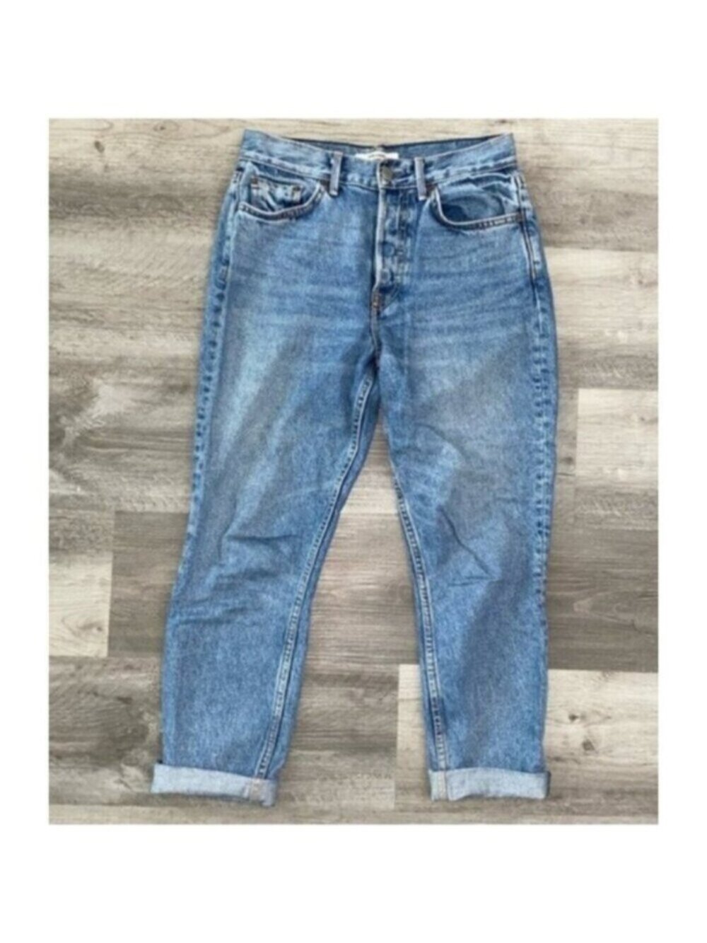 GRLFRND Jeans Womens Sz 26 Blue Karolina Hey Girlfriend Cotton Button Fly USA